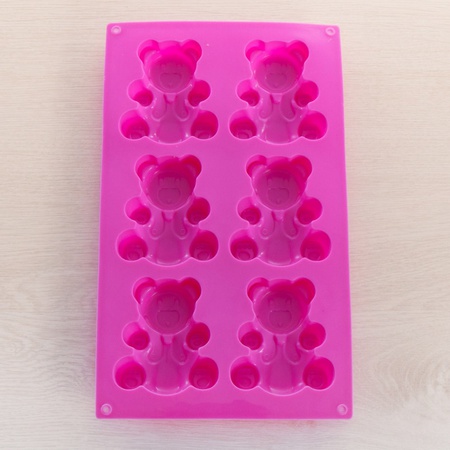 Форма силиконовая Медвежата 6 шт. СК3-102, 17,5*30