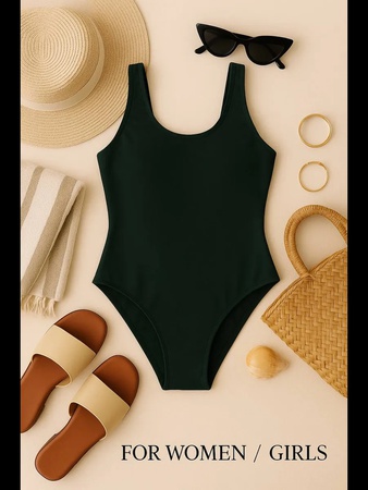 Слитный купальник для девочек