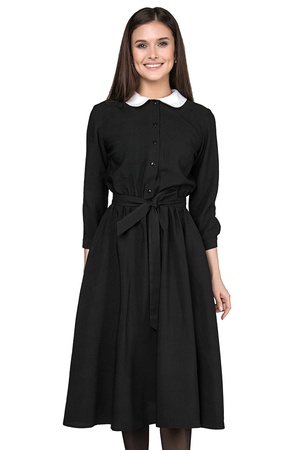 Платье с круглым отложным воротничком