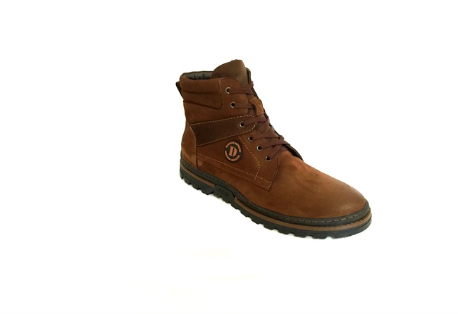 Boots in nubuck with fur and on a bike