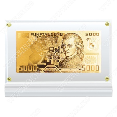 Банкнота EPOS "100$" в акриле покрытие золото