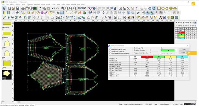 Демоверсия программы САПР Одежды «TUKAcad Learning Edition Demo» по онлайн подписке (первая и единственная в мире).