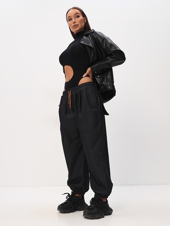 Штаны Тоджи укороченные широкие джинсовые