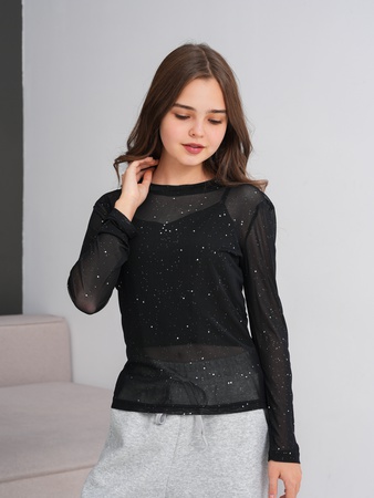 лонгслив блестящий