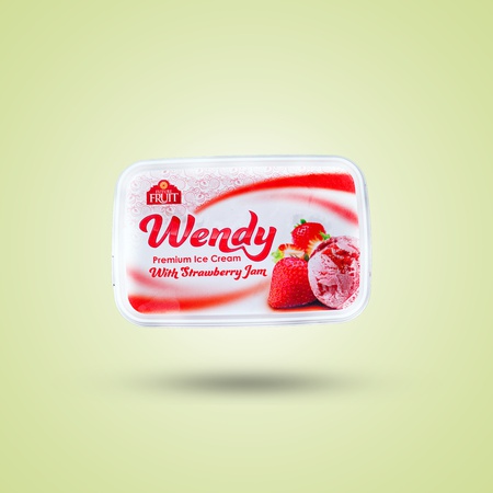 Ice cream "MUSA" Wendy with strawberry jam