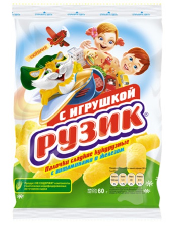 OYUNCAKLI klasik tatlı mısır çubukları, 60 g, TM "RUZIK"