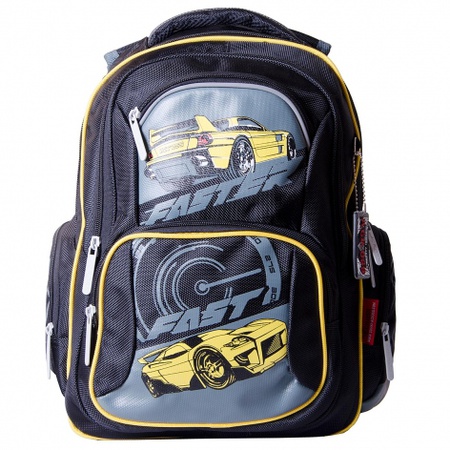 Рюкзак KB1524 Цвет: черно-жёлтый «машина»