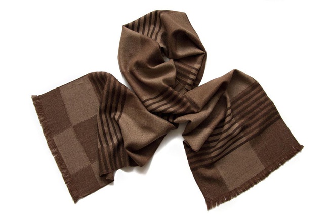 Italian silk and wool scarves for men