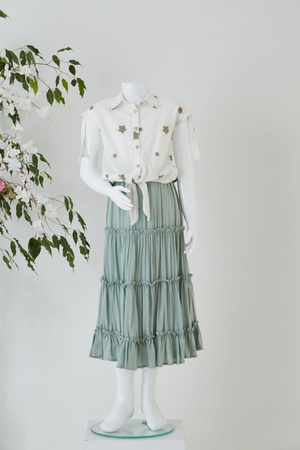 Bağcıklı Kız Çocuk Bluz / Kız Çocuk Etek