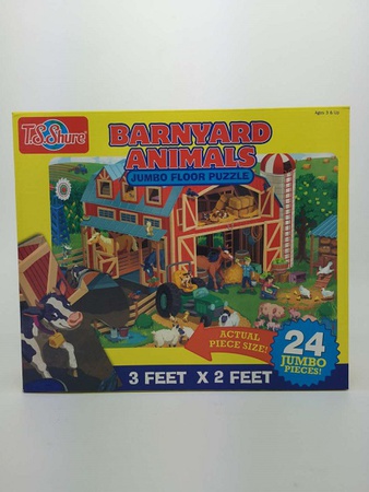 Пазл Barnyard animals 24 огромных фигурки