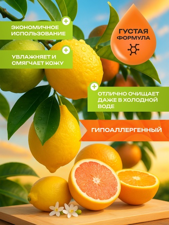 Гель для мытья посуды с ароматом грейпфрута и лимона