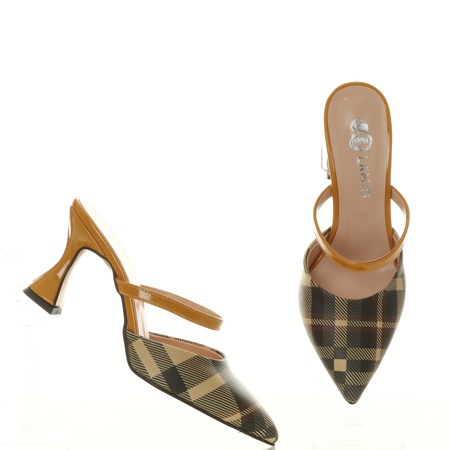 Каблук 4 см из крокодила и кубической кожи