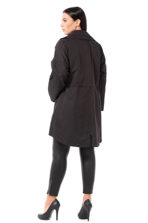 Büyük Beden Beli Büzgülü Parka