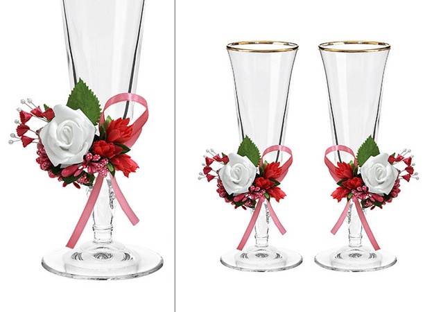 НАБОР СВАДЕБНЫХ БОКАЛОВ РЕТРО №2
