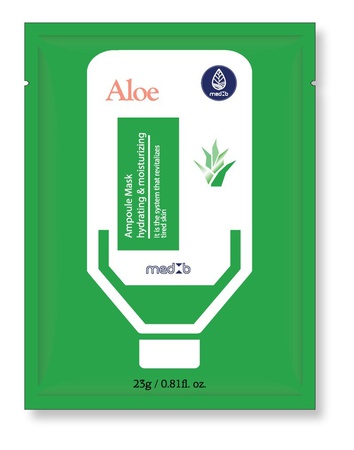 Тканевая маска-ампула с алоэ MED B Aloe Ampoule Active Mask, 23 г