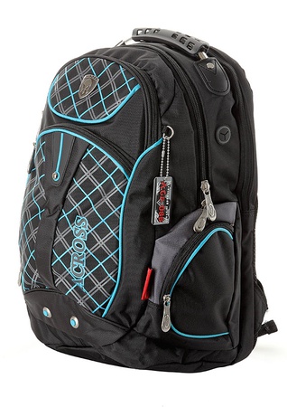 Рюкзак A15-23 Цвет: черный с бирюзовой отделкой
