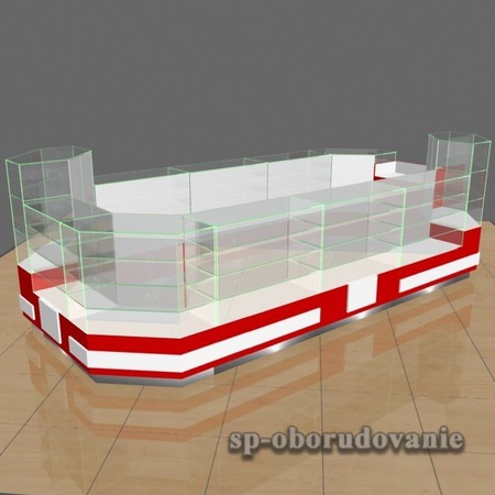 Павильон из лдсп (мдф) и стекла 1400х4500х2200