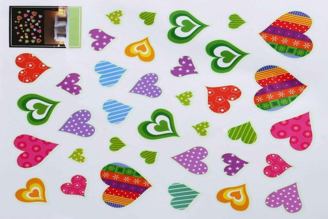 Наклейка светонакопительная "Сердечки"