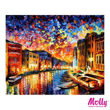 Painting by numbers Afremov. Venice
