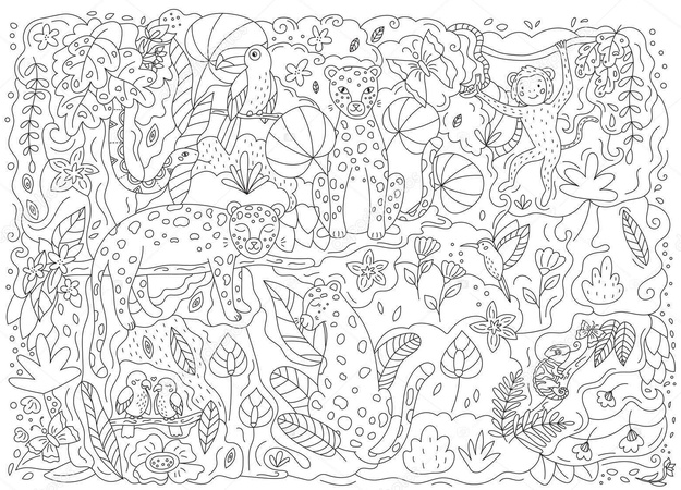 Children's coloring - posters. Dimensions А2 × 3 594 × 1261 mm, А0 841 × 1189 mm.