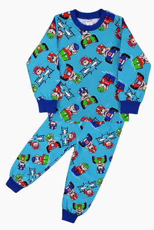 Пижама с начесом, штаны и лонгслив