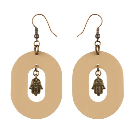 W-133 кожаная серьга