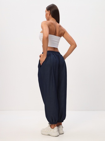 Штаны Тоджи укороченные широкие джинсовые