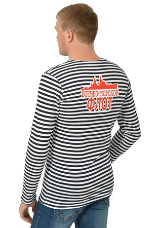 Тельняшка мужская д/р принт