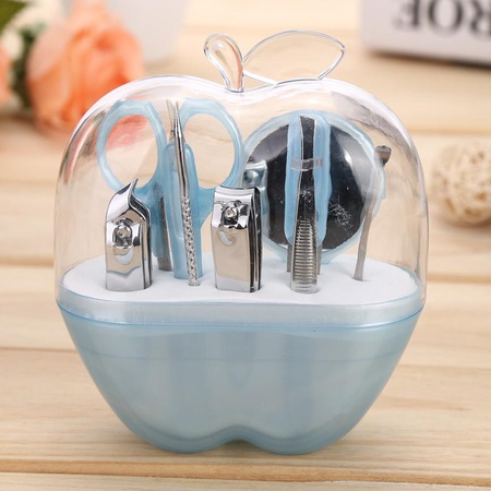 Маникюрный набор "Яблочко" из 9 предметов, цвета в ассортименте