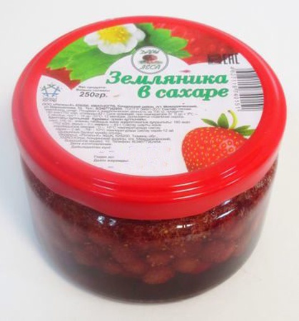 Земляника в сахарном сиропе из Сибири (ХМАО-ЮГРА) 250 гр