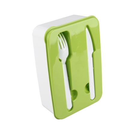 Контейнер для обеда со столовыми приборами