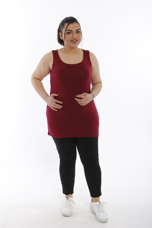 Майка большого размера с нулевым рукавом