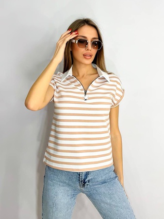 Футболка поло в полоску