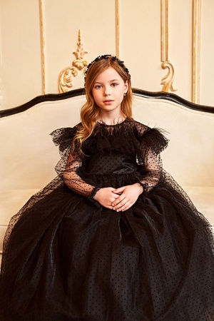 Вечернее Платье с Длинными Рукавами  Stok Kod: PXN 22034