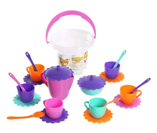 Набор посуды "Ромашка" в ведре 23 эл.