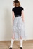 Pleated Asymmetric Cut Tulle Skirt