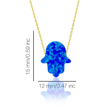 Колье Even & Pétra из 14-каратного золота Fat Hand с синим опалом