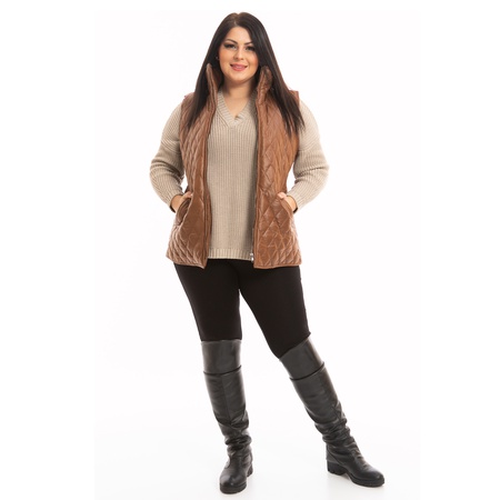 Büyük Beden Kapitone Yelek