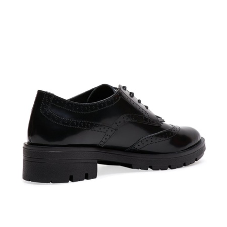 Emmelie Delage black genuine leather brogues