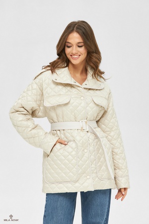 MILA NOVA КУРТКА К-191 МОЛОКО
