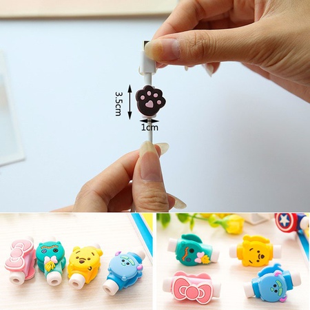 Kablonun bükülmeye karşı korunması &quot;Karikatürler&quot; - cep telefonunun kablosu için katlanabilir bir meme koruyucu