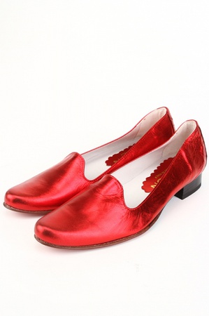 Красные туфли без каблука pf006