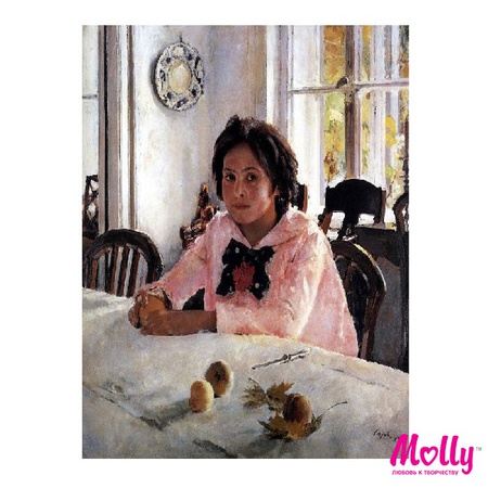 Картина по номерам Серов. Девочка с персиками