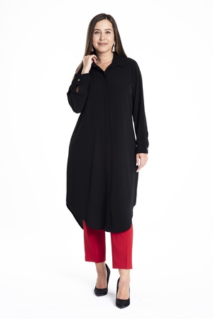 Креповая туника большого размера