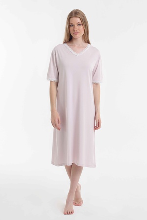 Женская домашняя одежда Night Dress %48 cotton /%48 modal / %4 elasten