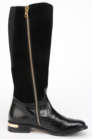 黑色绒面革和皮靴（Eurozyme）S105