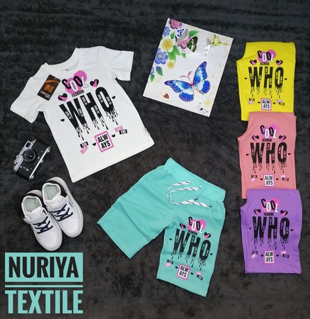 Kız çocukları için tişört şortları