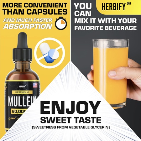 Экстракт коровяка, 2 унции настойки для здоровья органов дыхания, смесь листьев и цветков коровяка