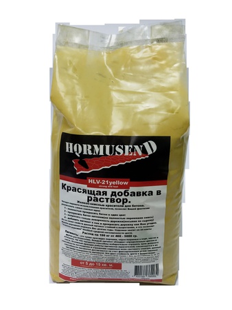 Пигмент краситель для бетона желтый Hormusend HLV-21 2 кг