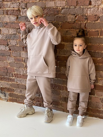 Children's suit with a hood